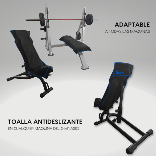 toalla de gimnasio antideslizante y cremallera