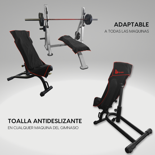 toalla de gimnasio antideslizante y cremallera