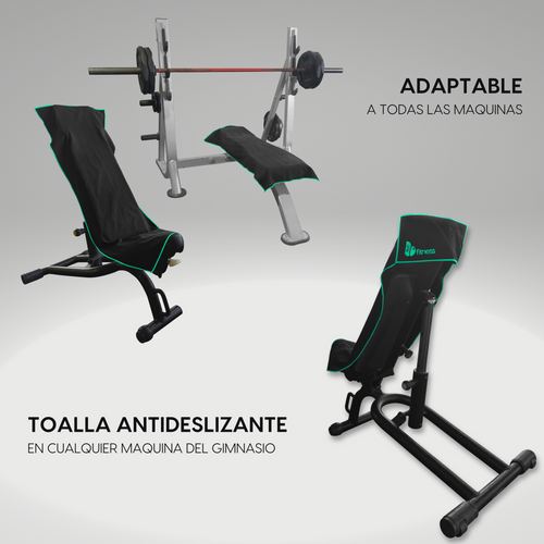 toalla de gimnasio antideslizante y cremallera