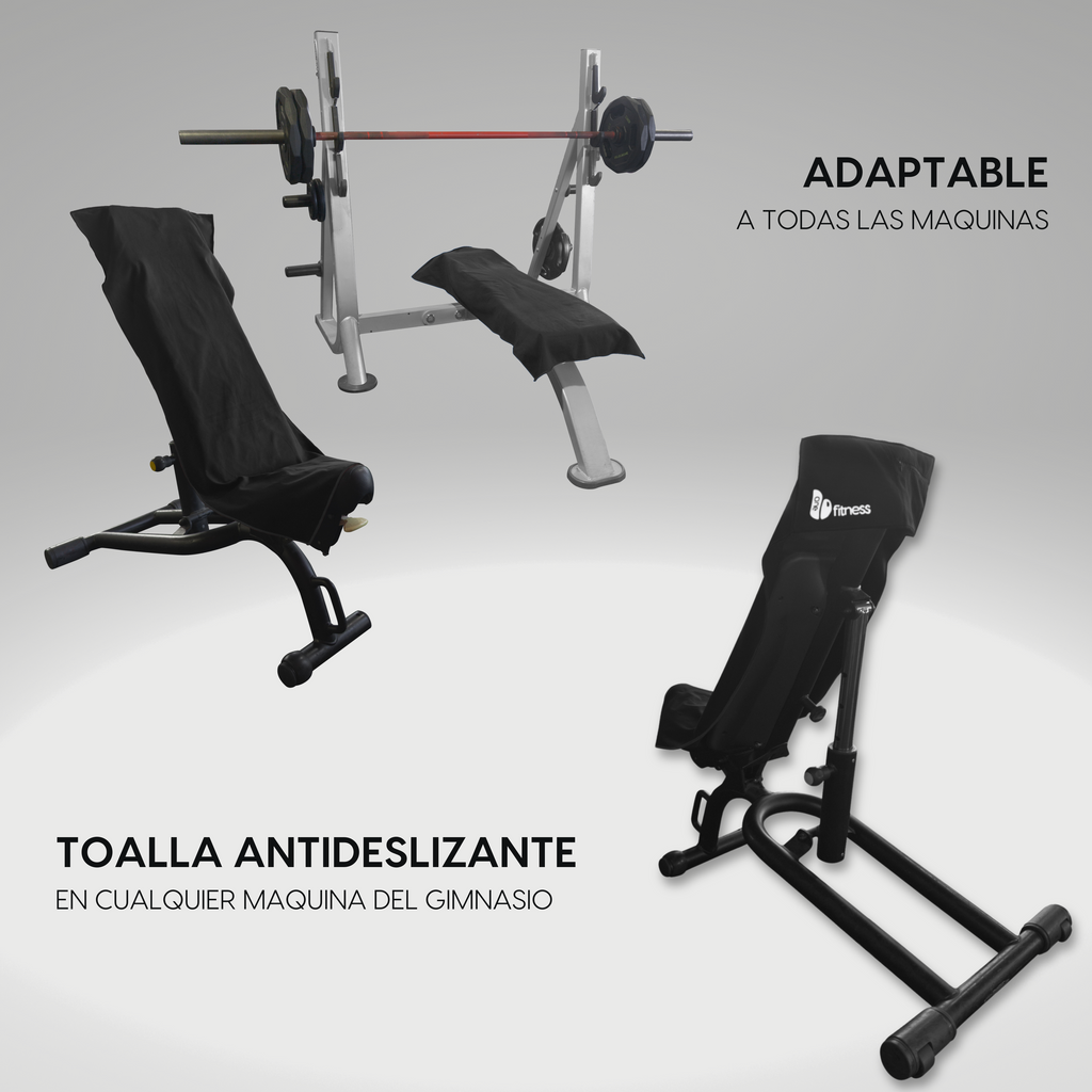 toalla de gimnasio antideslizante y cremallera