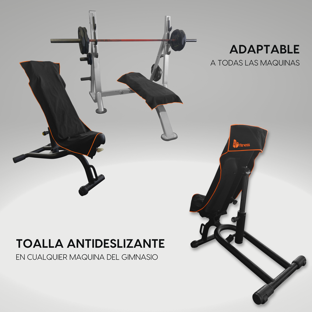 toalla de gimnasio antideslizante y cremallera
