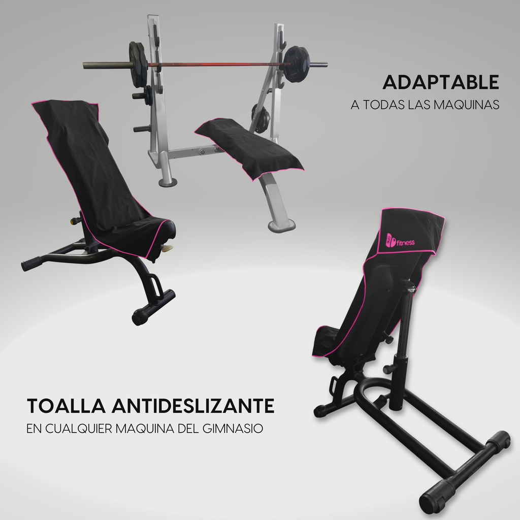toalla de gimnasio antideslizante y cremallera