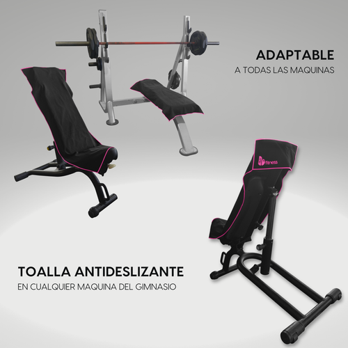 toalla de gimnasio antideslizante y cremallera